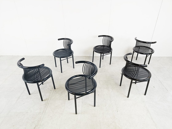 Image 1 of Set of 6 Vintage "CIRCO" Chairs by Jutta & Herbert Ohl for Lübke 1980s