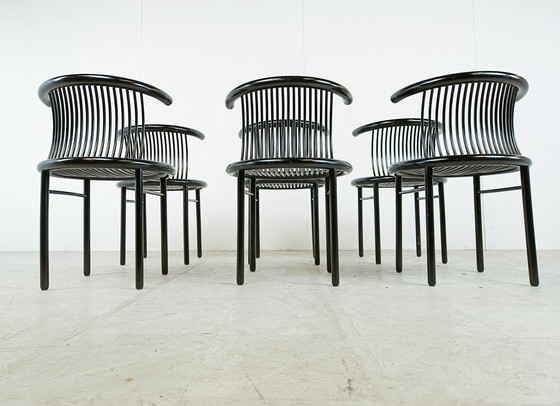 Image 1 of Set of 6 Vintage "CIRCO" Chairs by Jutta & Herbert Ohl for Lübke 1980s