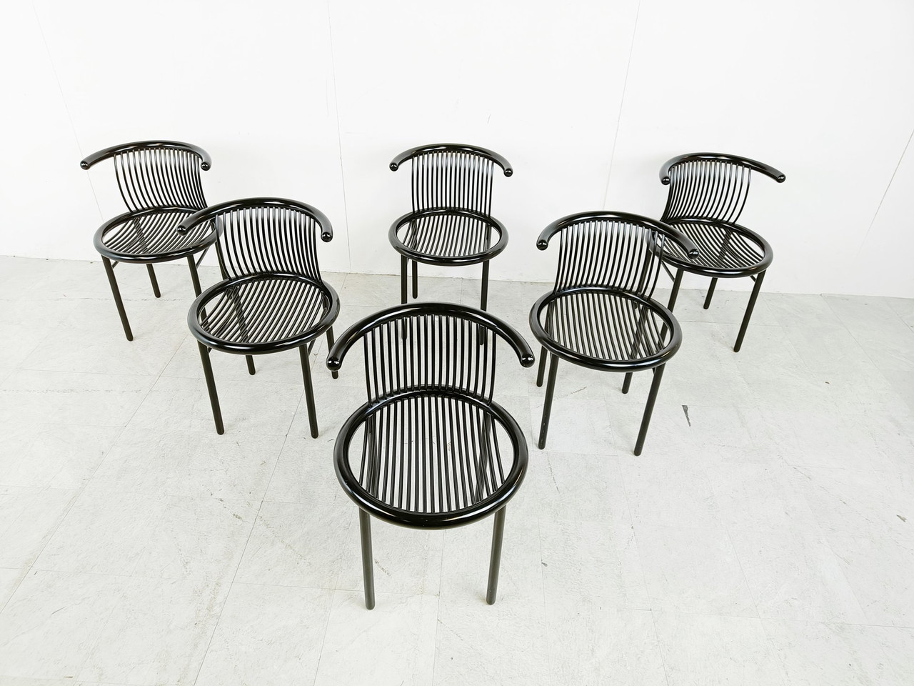 Jutta & Herbert Ohl Circo Chair ポストモダン Black Circo chair by Jutta & Herbert Ohl for Lubke, 1980s | #280495