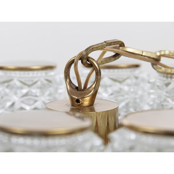 Image 1 of Vintage Scandinavian pendant lamp in crystal by Carl Fagerlund - 1960s