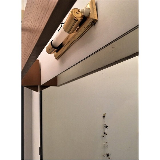 Image 1 of Specchio vintage scandinavo in teak con illuminazione, 1970