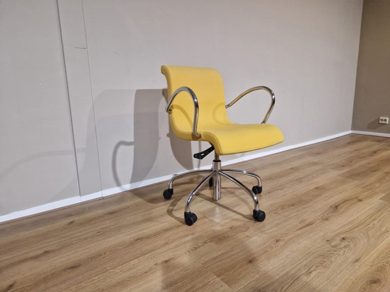 Image 1 of 8X Lensvelt Flag Office Chairs - Dining Chairs - Yellow - Design Gerard Van Den Berg