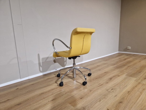 Image 1 of 8X Lensvelt Flag Office Chairs - Dining Chairs - Yellow - Design Gerard Van Den Berg