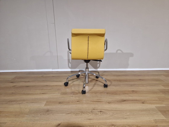 Image 1 of 8X Lensvelt Flag Office Chairs - Dining Chairs - Yellow - Design Gerard Van Den Berg