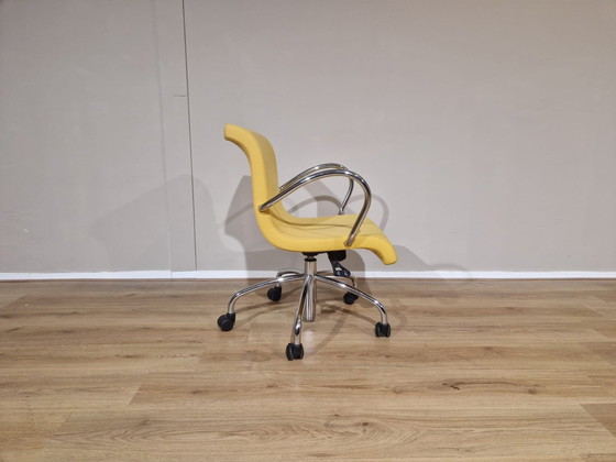 Image 1 of 8X Lensvelt Flag Office Chairs - Dining Chairs - Yellow - Design Gerard Van Den Berg