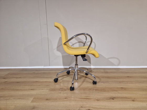 Image 1 of 8X Lensvelt Flag Office Chairs - Dining Chairs - Yellow - Design Gerard Van Den Berg