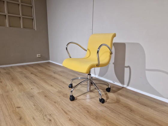 Image 1 of 8X Lensvelt Flag Office Chairs - Dining Chairs - Yellow - Design Gerard Van Den Berg