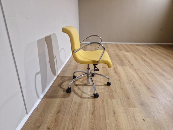 Image 1 of 8X Lensvelt Flag Office Chairs - Dining Chairs - Yellow - Design Gerard Van Den Berg