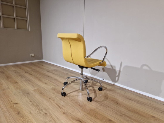 Image 1 of 8X Lensvelt Flag Office Chairs - Dining Chairs - Yellow - Design Gerard Van Den Berg