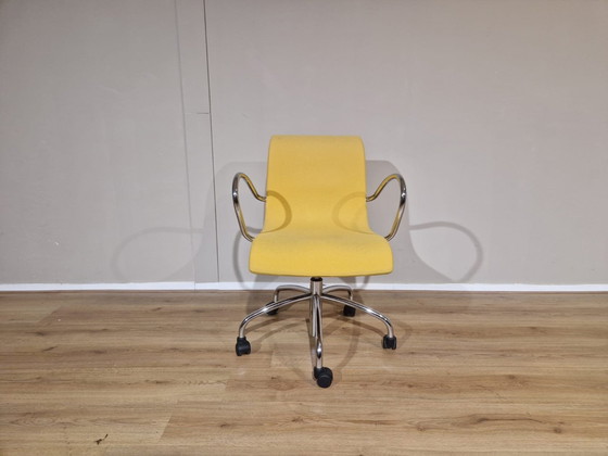 Image 1 of 8X Lensvelt Flag Office Chairs - Dining Chairs - Yellow - Design Gerard Van Den Berg