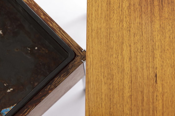 Image 1 of Ensemble vintage, table d'appoint + table à fleurs, années 1960