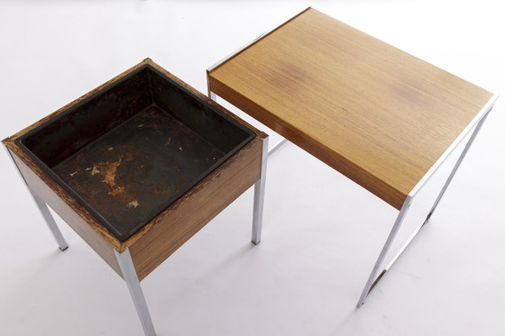 Image 1 of Ensemble vintage, table d'appoint + table à fleurs, années 1960