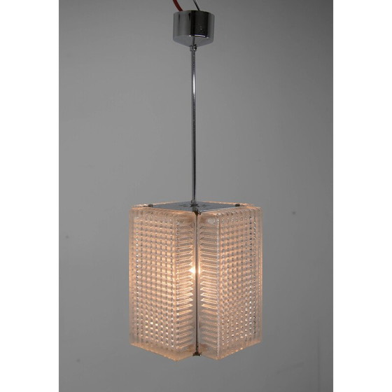 Image 1 of Mid-century glass pendant lamp, Czechoslovakia 1970s