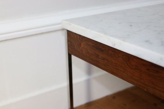 Image 1 of Georges Nelson Marble and Rosewood Design Coffee Table 1970