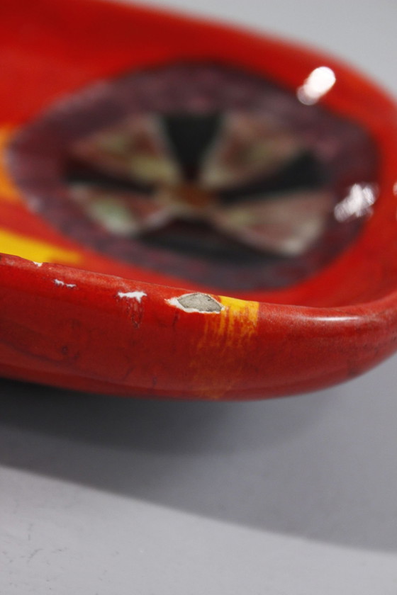 Image 1 of Elio Schiavon - Grandi tasche vuote Decor Ceramica e fiori Italia anni &#39;50