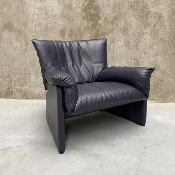 Image 1 of Cassina Palmaria Leather Armchair design Vico Magistretti