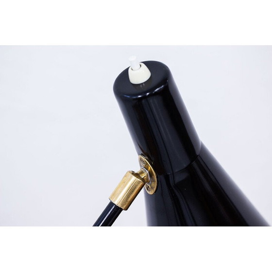 Image 1 of Lampada da scrivania vintage con morsetto in acciaio e alluminio di Alf Svensson per Bergboms, Svezia, 1950