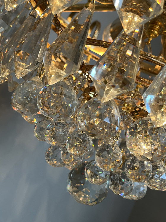 Image 1 of Swarovski branded chandelier lampe pendante boules de cristal Louis LX