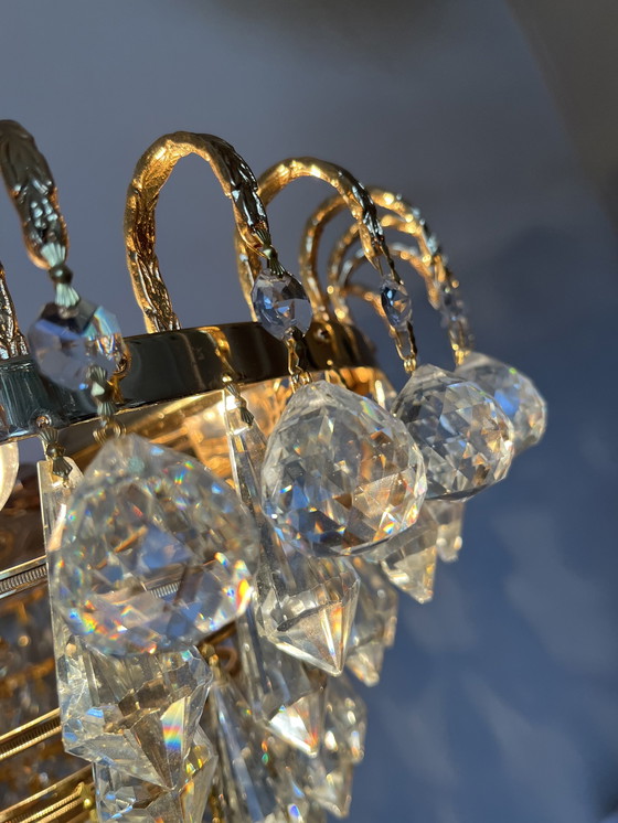 Image 1 of Swarovski branded chandelier lampe pendante boules de cristal Louis LX