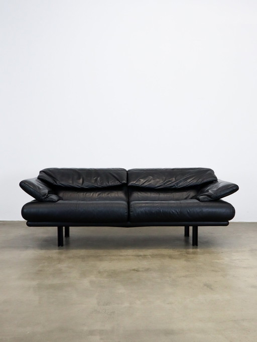 Black Leather Alanda Sofa B&B Italia