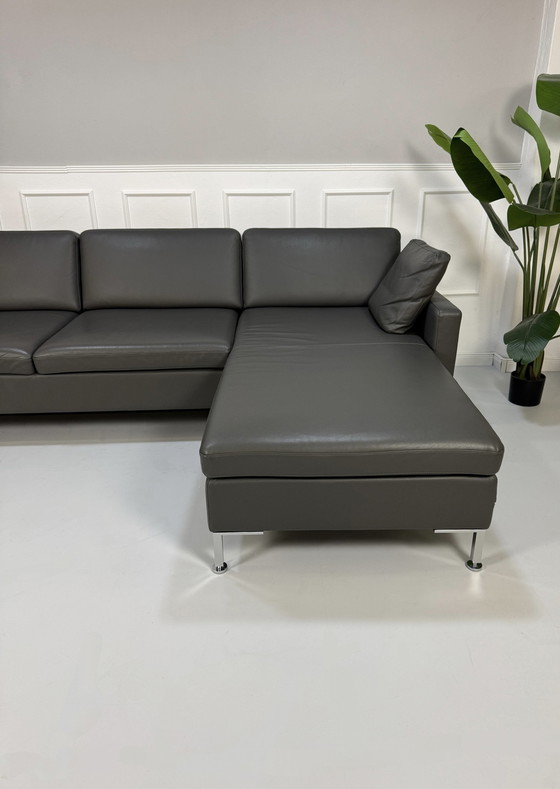 Image 1 of Brühl Alba corner sofa designer sofa couch leather gray