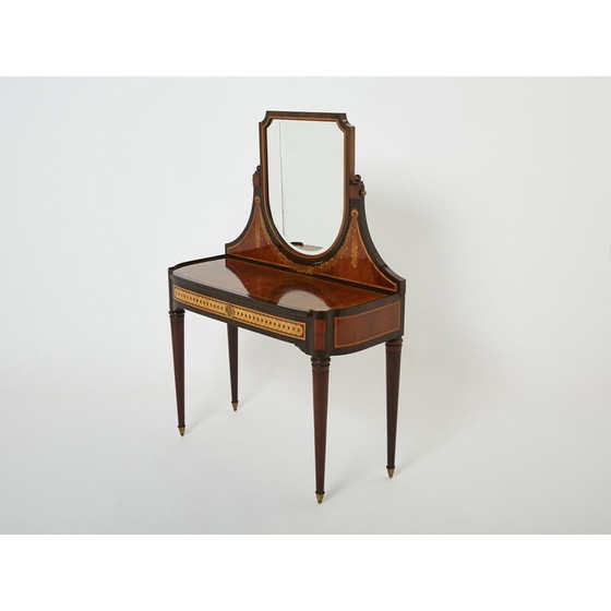 Image 1 of Vintage Art Deco marquetry vanity, 1920