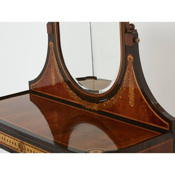 Image 1 of Vintage Art Deco marquetry vanity, 1920