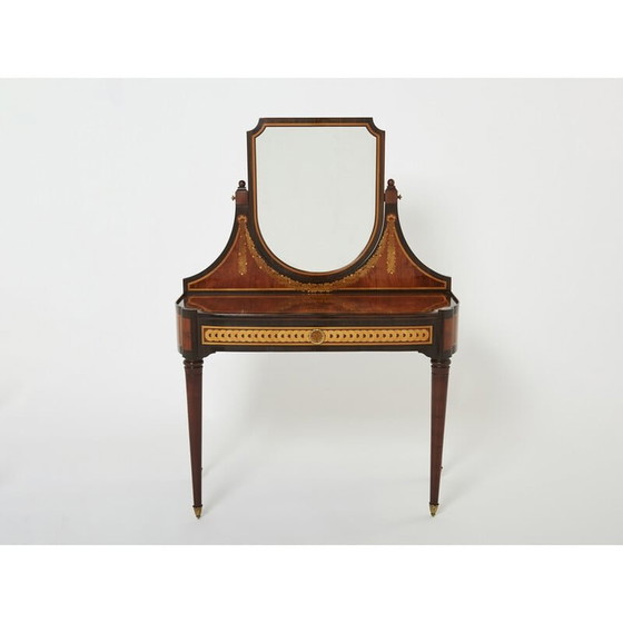 Image 1 of Vintage Art Deco marquetry vanity, 1920