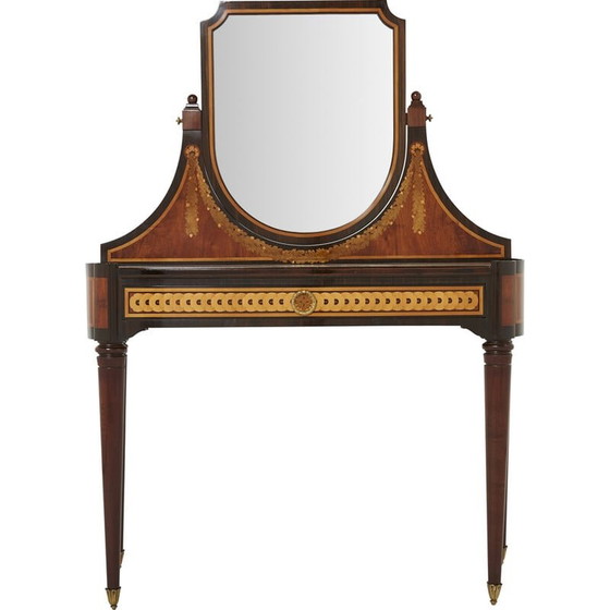 Image 1 of Vintage Art Deco marquetry vanity, 1920