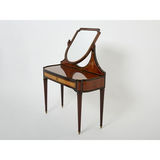 Image 1 of Vintage Art Deco marquetry vanity, 1920