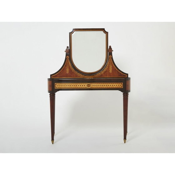 Image 1 of Vintage Art Deco marquetry vanity, 1920