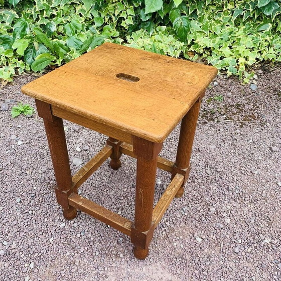 Image 1 of Set of 6 vintage oak stools