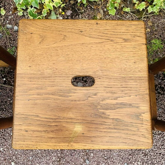 Image 1 of Set of 6 vintage oak stools