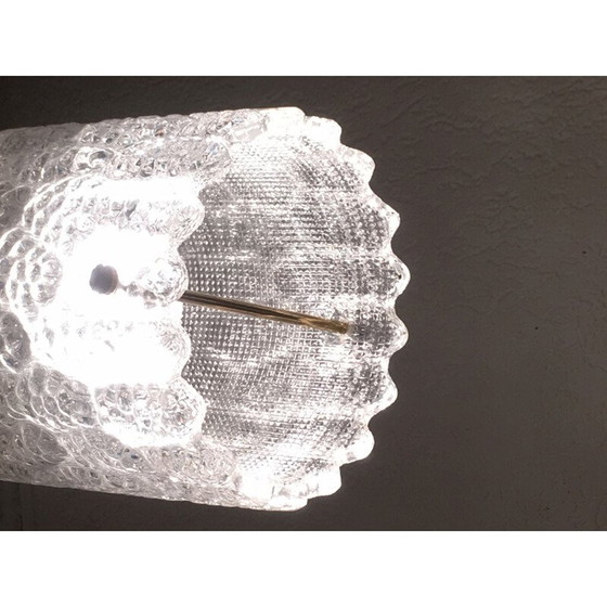Image 1 of Lampada a sospensione vintage in cristallo e ottone di Carl Fagerlund per Orrefors, 1960