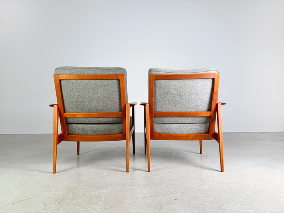 Image 1 of Set of 2 Midcentury Easy Chair Knoll Antimott Teak 1960