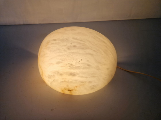 Image 1 of Art Deco Alabaster Wall Sconce Half Moon