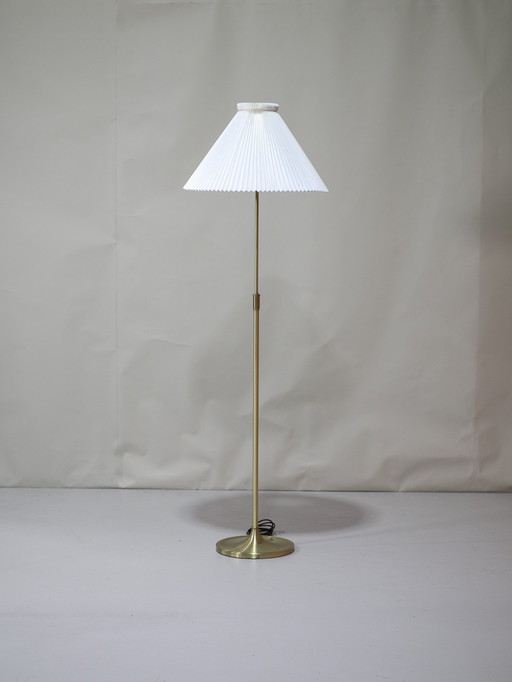Le Klint 339 Floor Lamp Danish Vintage Brass Plissé Shade