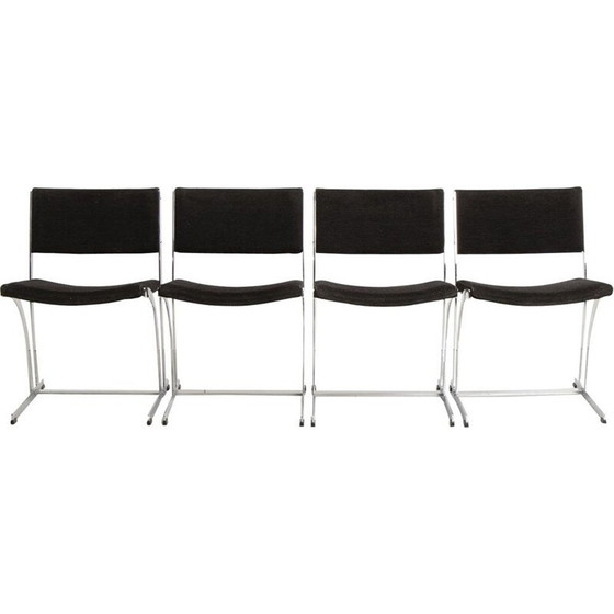 Image 1 of Set of 4 vintage chrome chairs by Richard Young, 1970s