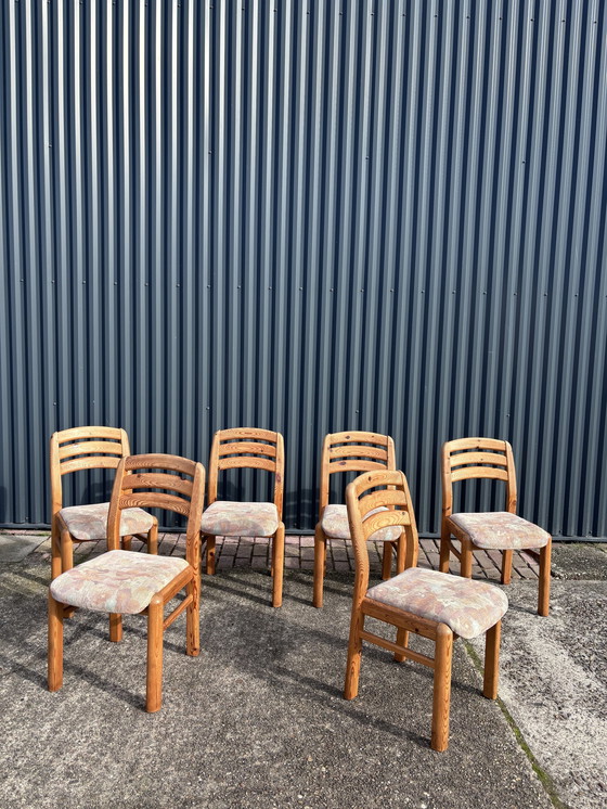 Image 1 of 6 X Vintage Dining Chairs Danish