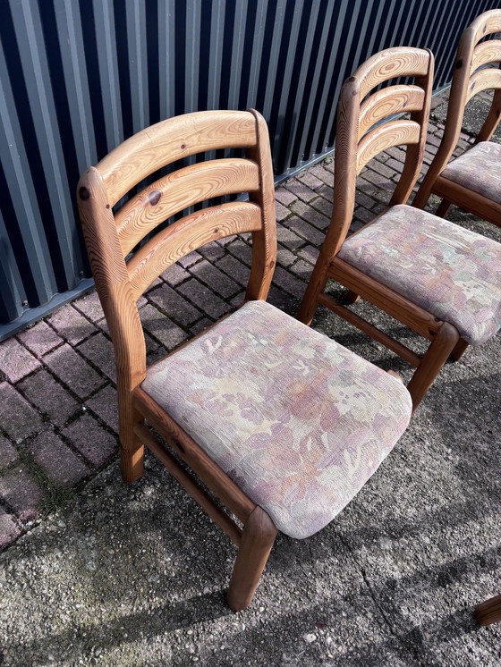 Image 1 of 6 X Vintage Dining Chairs Danish