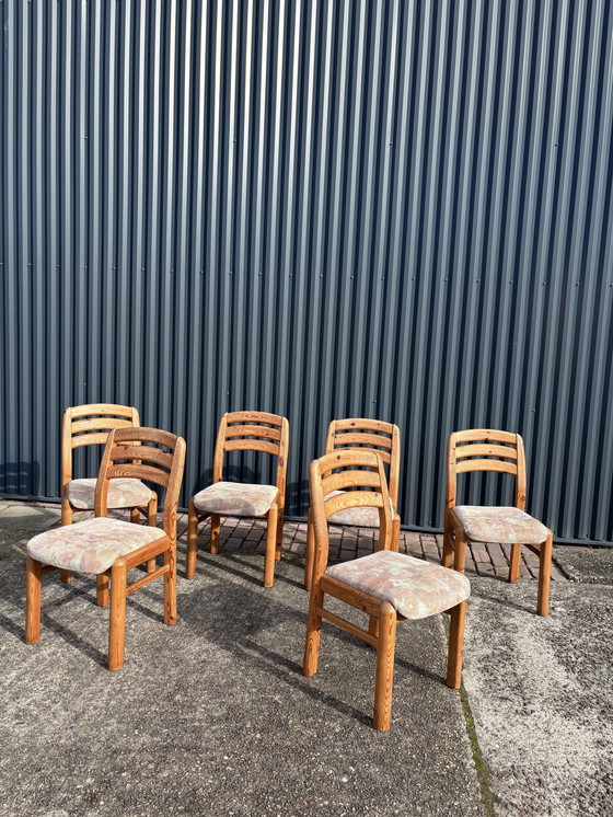 Image 1 of 6 X Vintage Dining Chairs Danish