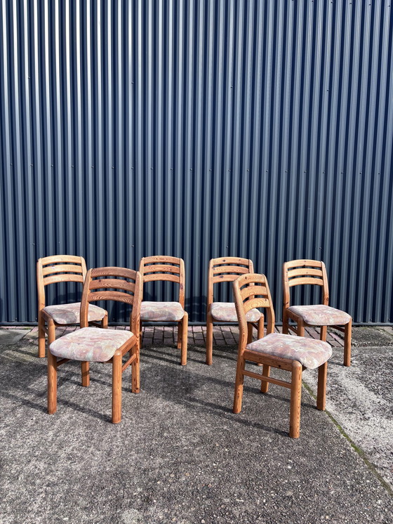 Image 1 of 6 X Vintage Dining Chairs Danish