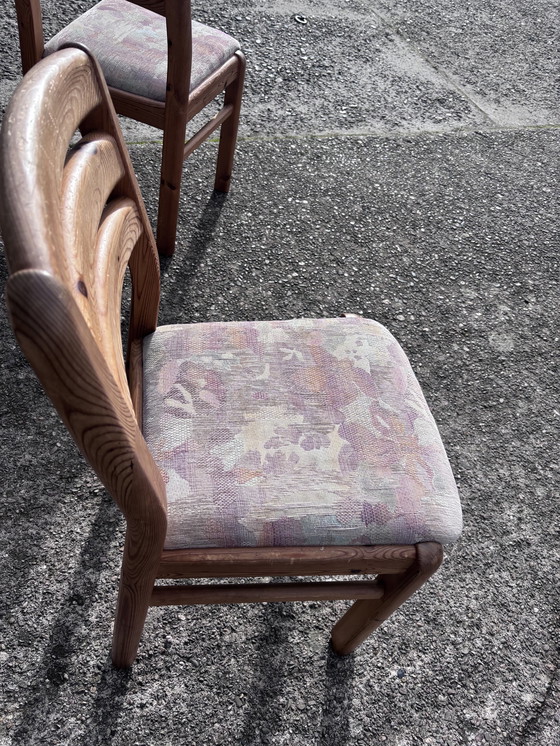 Image 1 of 6 X Vintage Dining Chairs Danish