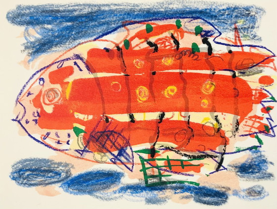 Image 1 of Kees Salentijn - Serigrafía Pez Rojo
