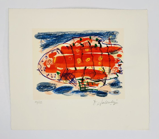 Image 1 of Kees Salentijn - Serigrafía Pez Rojo