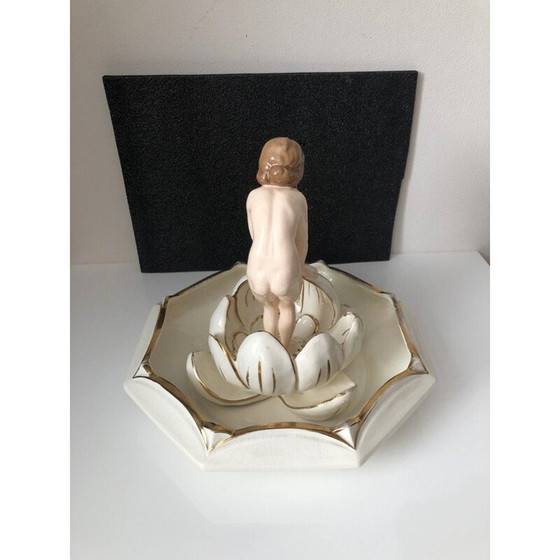 Image 1 of Vintage Naked Woman Bowl in the Lily by Royal Dux