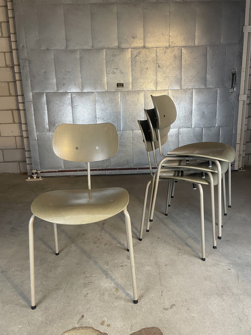 4 sillas Wilde + Spieth SE68 de Egon Eiermann (Grandes cantidades disponibles)
