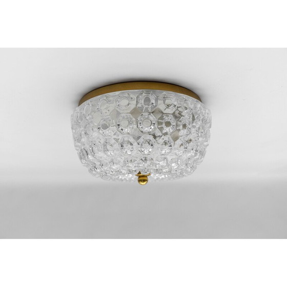 Image 1 of Vintage glass ceiling lamp for Limburg, Germany 1960