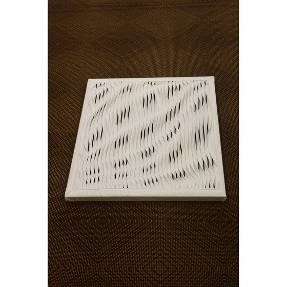 Image 1 of Dipinto vintage contemporaneo con texture e effetto onda