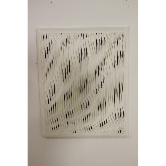 Image 1 of Dipinto vintage contemporaneo con texture e effetto onda